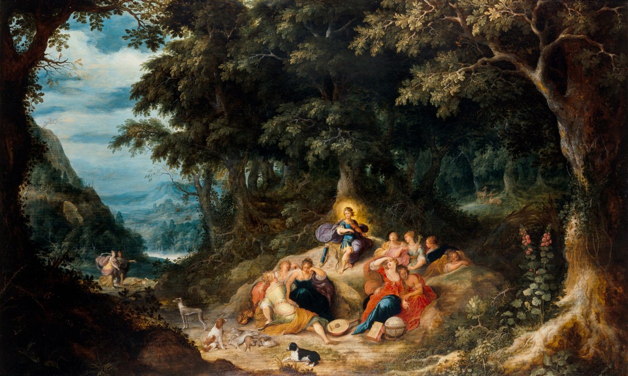 Apollon et les neuf Muses - Frans & Govaerts Abraham (1589-1626) Francken
