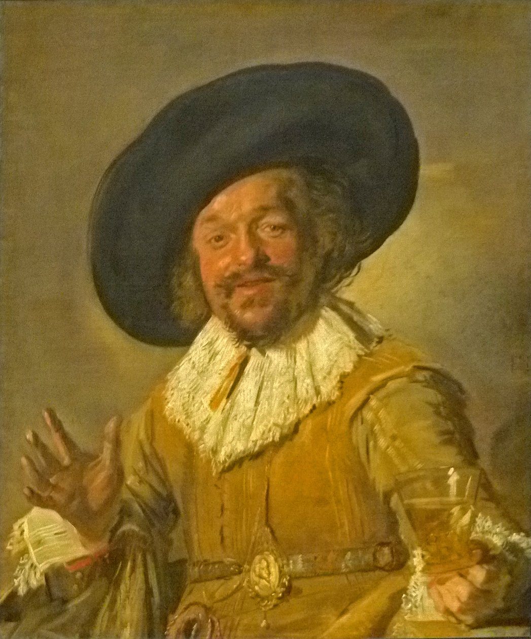 Milicien tenant un Berkemeyer, connu sous le nom de "joyeux buveur". - Frans Hals