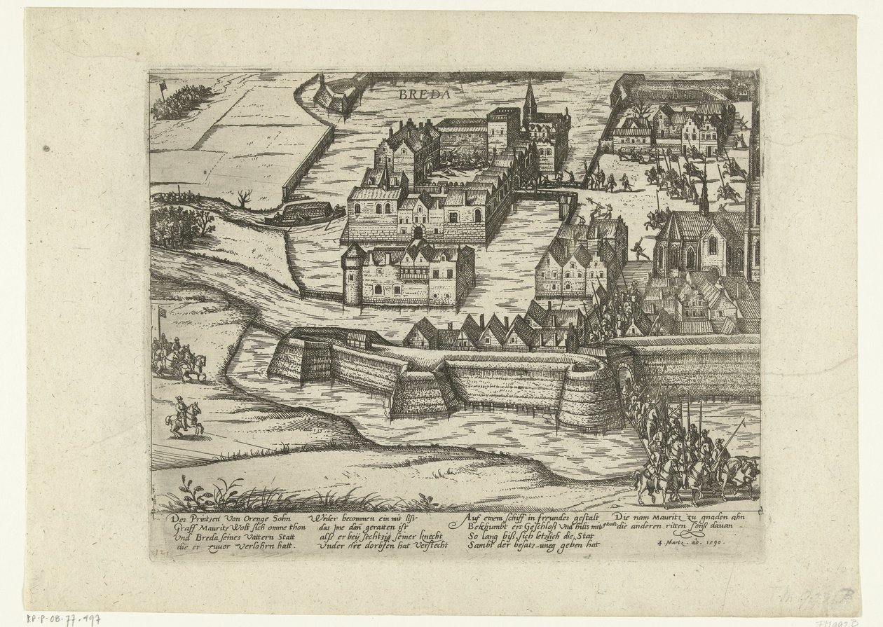 Inname van Breda, 1590 - Frans Hogenberg