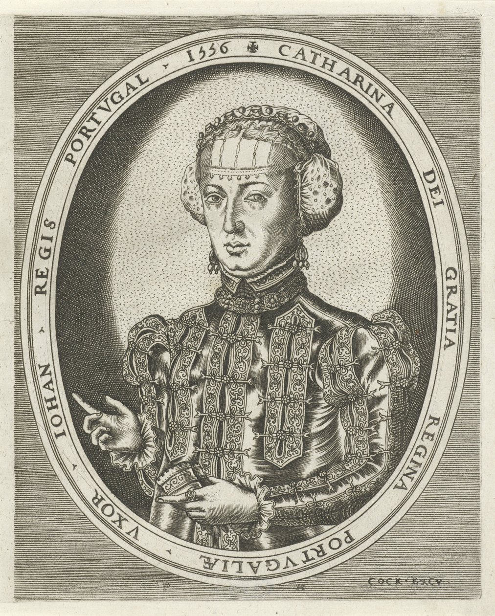 Portrait de Catherine de Habsbourg, Portraits de rois, reines, princes et princesses (titre de la série) - Frans Huys