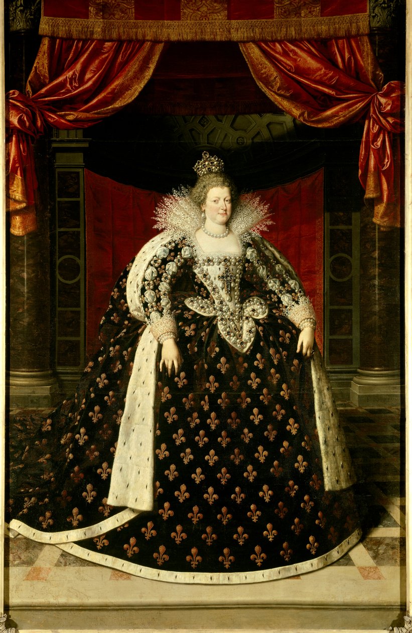 Portrait en pied de Marie de Médicis (1573-1642) reine de France - Frans II Pourbus