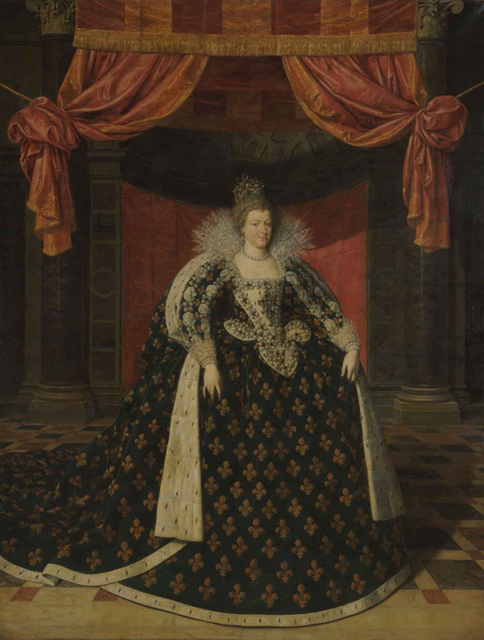 Portrait of Marie de Médicis, c.1610 (oil on canvas) - Frans II Pourbus
