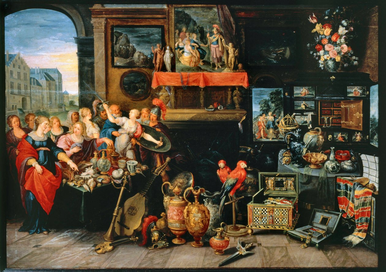 Ulysse reconnaissant Achille parmi les filles de Lycomède ... - Frans II the Younger (workshop of) Francken