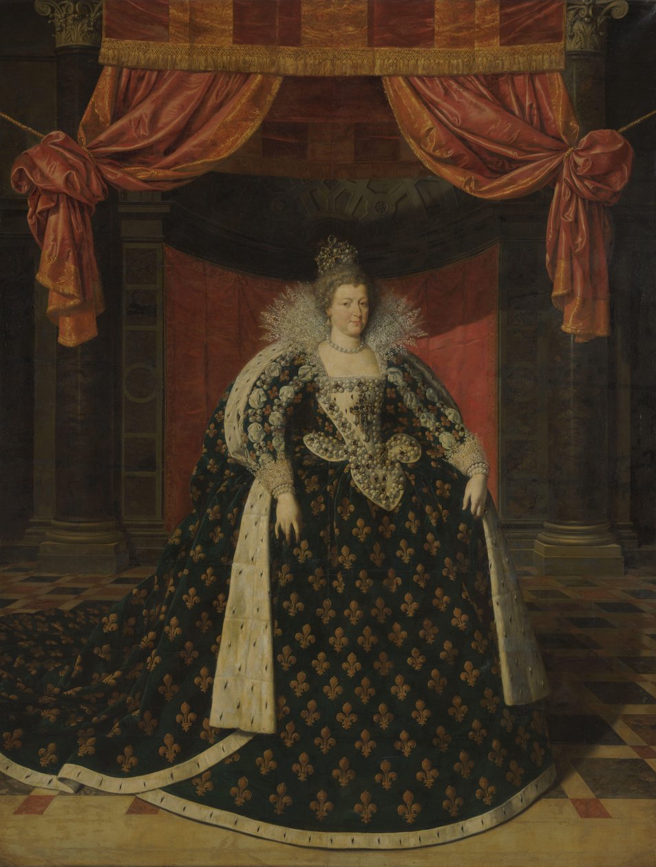Portrait de Marie de Médicis (1575-1642), reine de France, en robes d