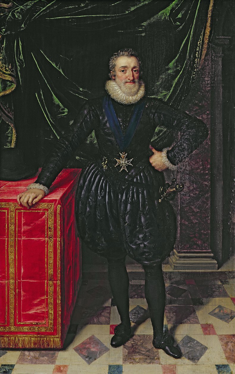 Portrait de Henri IV (1553-1610) roi de France, en costume noir, c.1610 - Frans Pourbus the Younger