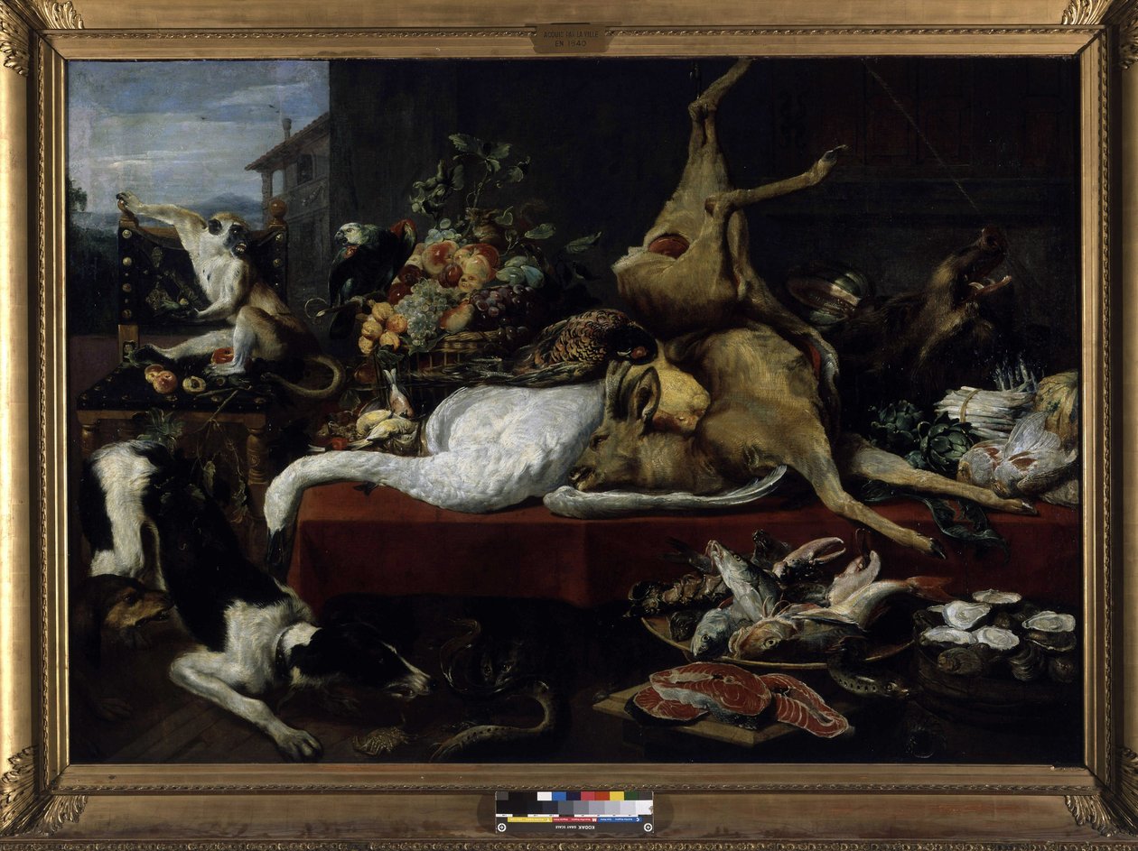 Nature morte de gibier, poisson, fruits et légumes - Frans Snyders