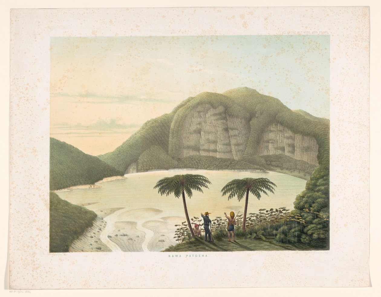 Lac de cratère Kawah Putih à Java occidental - Frans Wilhelm Junghuhn