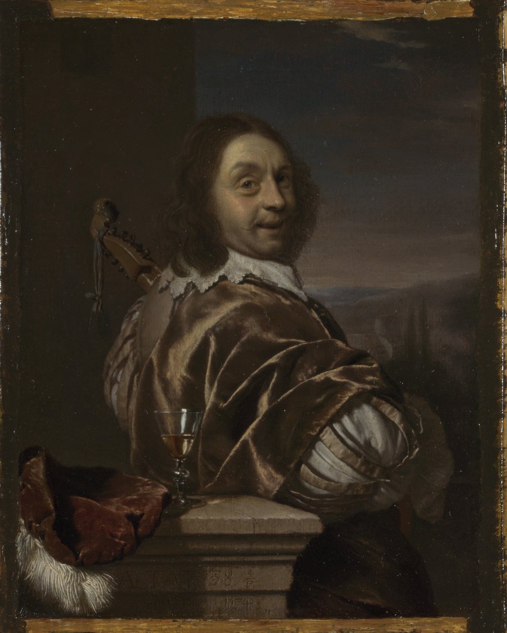 Autoportrait avec une cithare, 1674 - Frans van Mieris the Elder