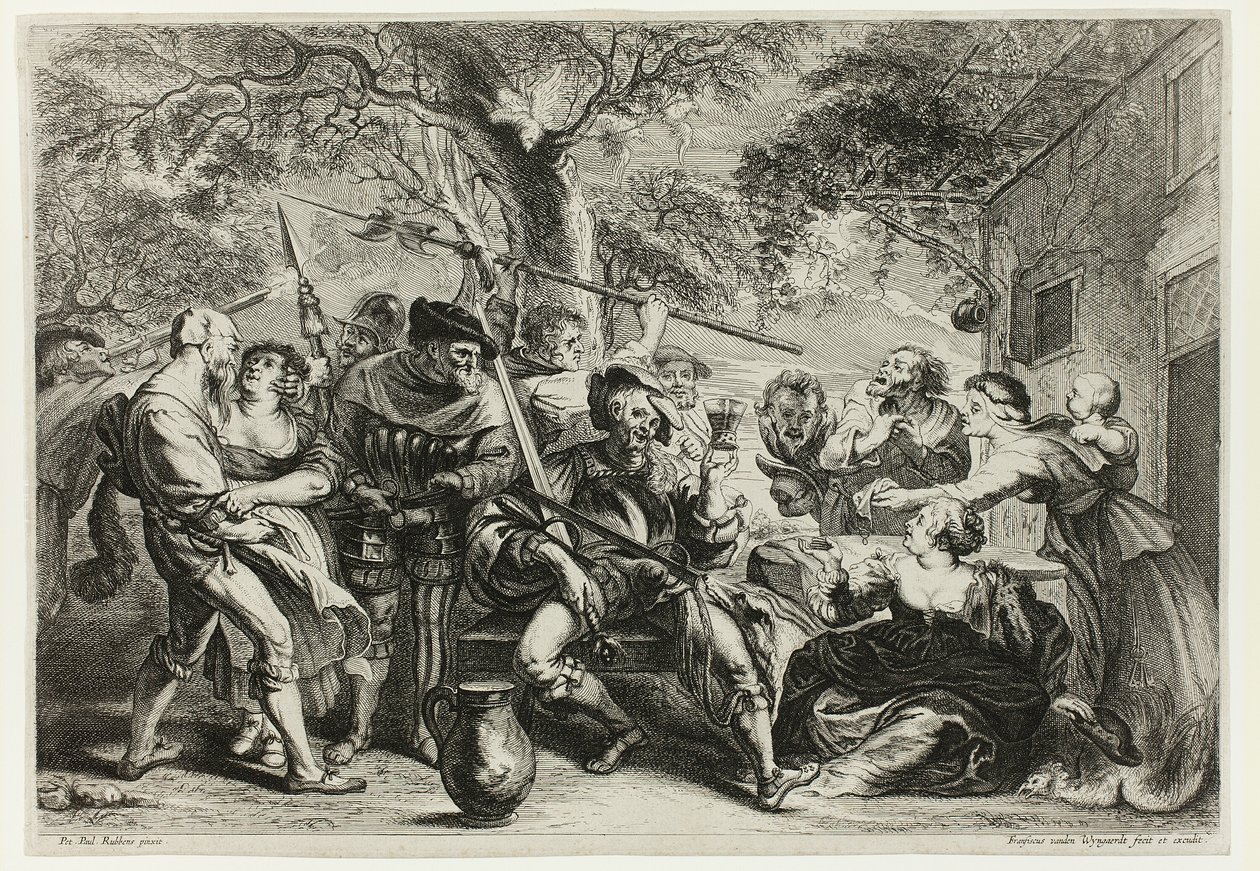 Soldats et paysans - Frans van den Wyngaerde