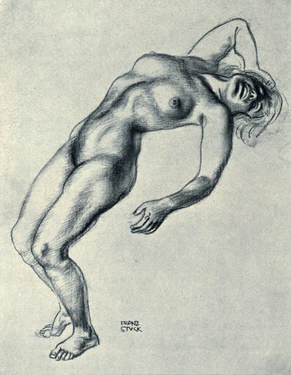 Dessin de nu - Franz von Stuck