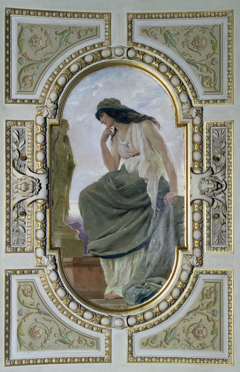Figure allégorique de la mythologie, 1890 (peinture de plafond) - Franz Xaver Simm