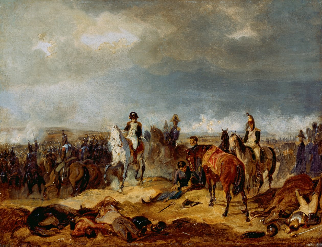 French : Napoléon sur le champ de bataille - Franz Adam