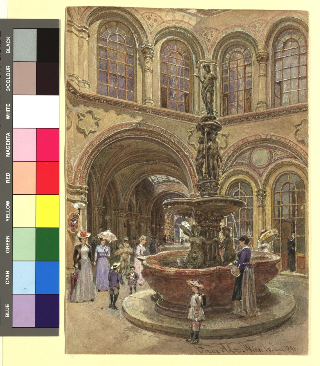 La fontaine dans la cour de l