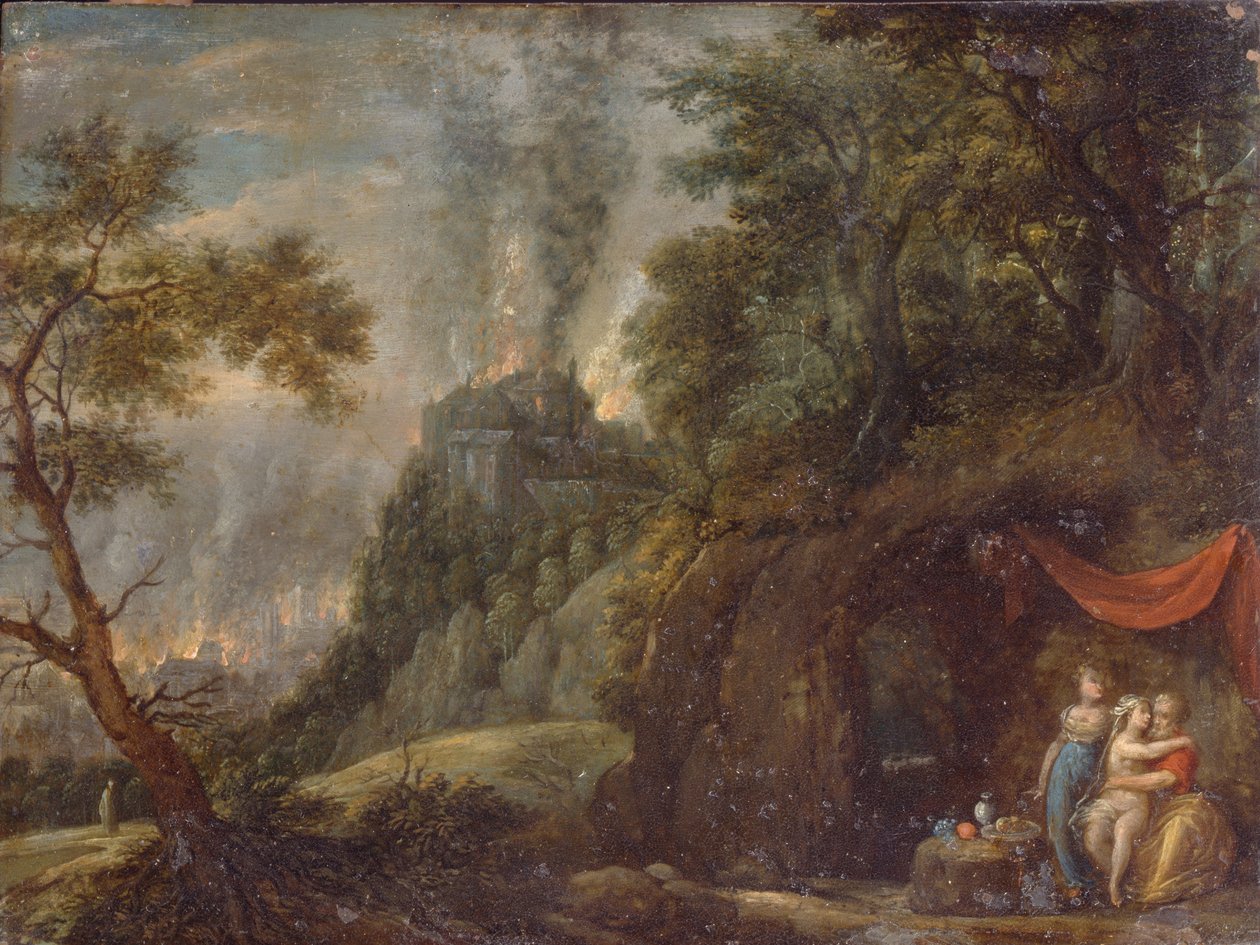 Loth et ses filles, années 1720 - Franz Anton Hartmann