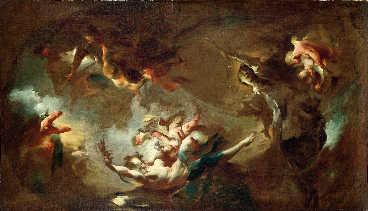 Saint Jean Népomucène (d.1393) emporté au ciel - Franz Anton Maulbertsch