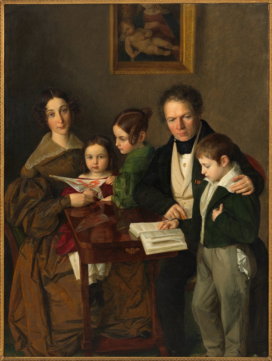 Le compositeur Johann Baptist Gänsbacher 1778-1844 et sa famille, vers 1838 - Franz Anton Stecher