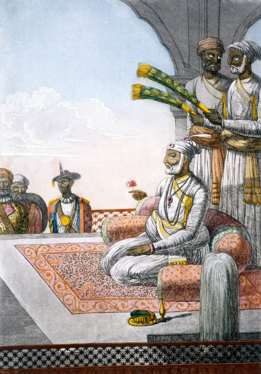 Un Rajah avec ses assistants, de 