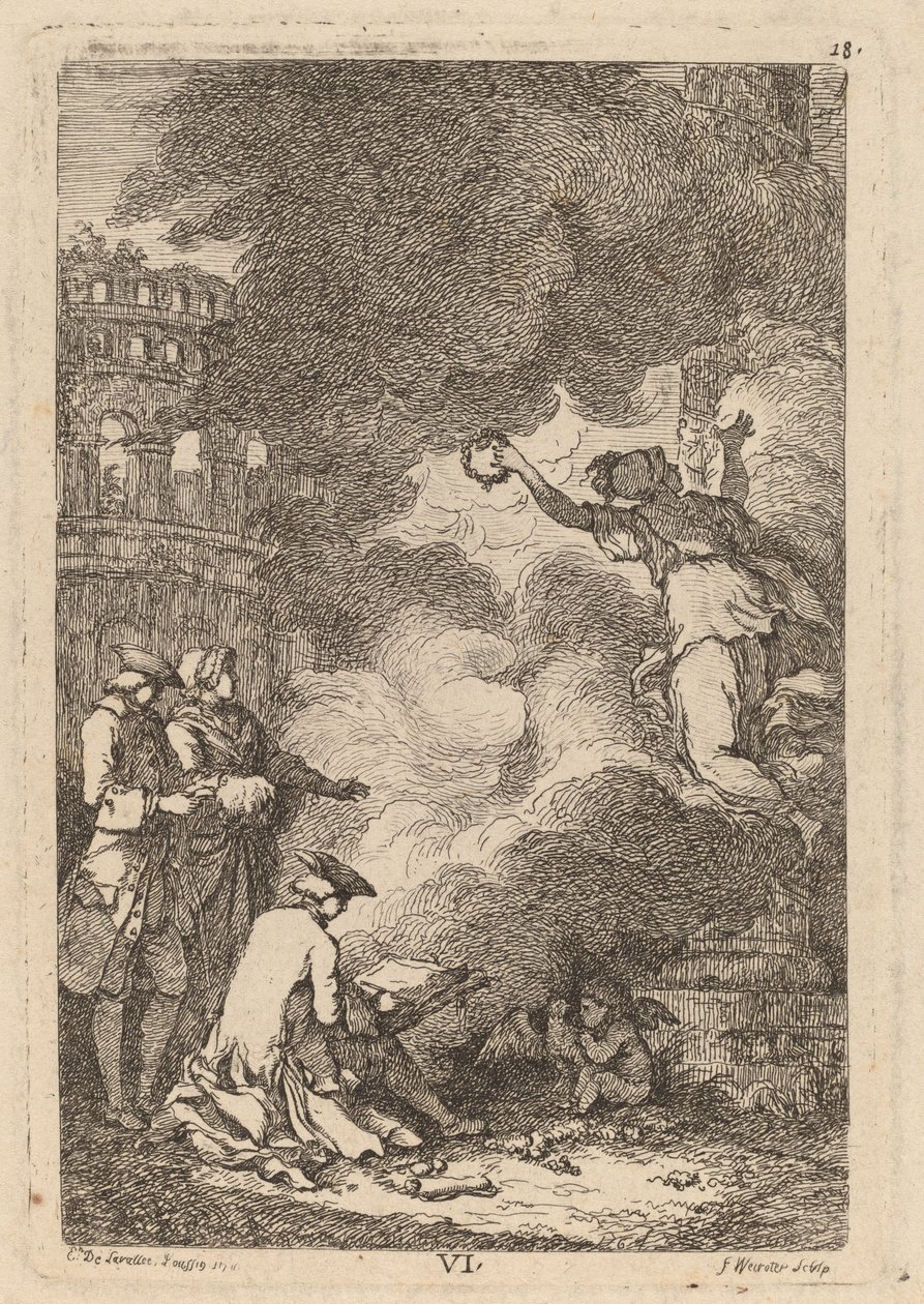 Nella Venuta in Roma: pl. 6 - Franz Edmund Weirotter after Étienne de Lavallée Poussin