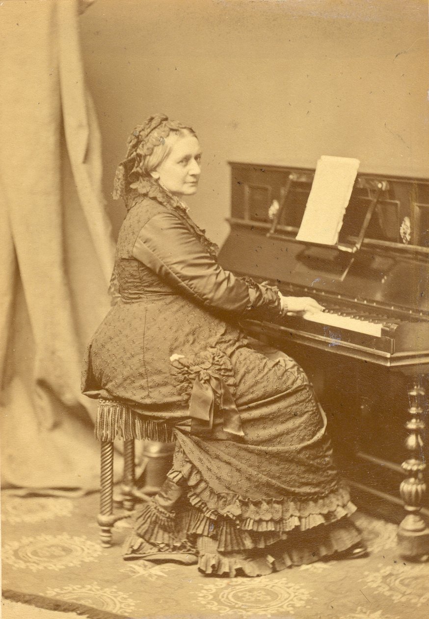 Portrait de Clara Wieck-Schumann 1819-1896 au piano, vers 1878 - Franz Hanfstaengl