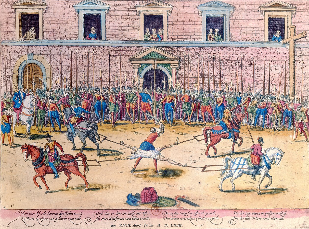 Exécution de Jean de Poltrot, Sieur de Méré, le 18 mars 1563 - Franz Hogenberg