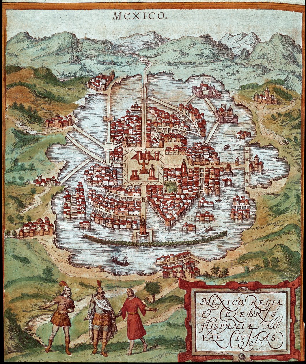 Carte du Mexique (gravure) - Franz Hogenberg