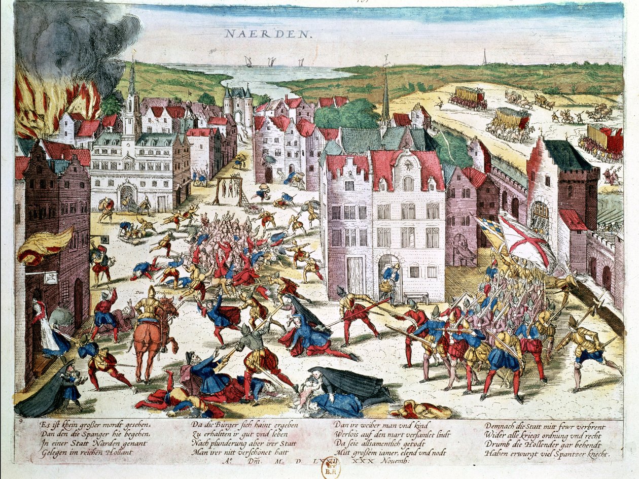 Massacre en Flandre sous le gouvernement de Fernando Alvarez de Toledo (1508-82) Duc d