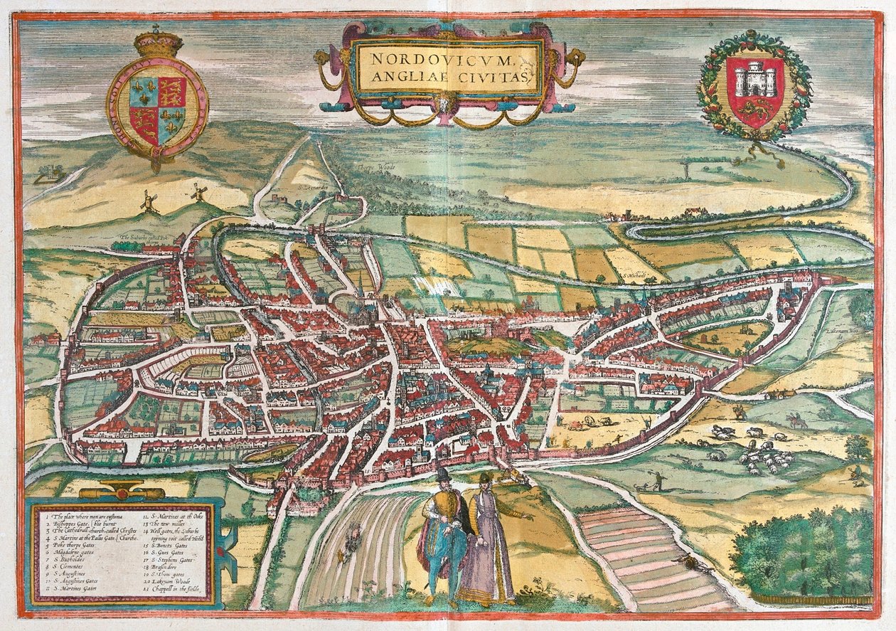 Norwich - Grande-Bretagne (Gravure) - Franz Hogenberg