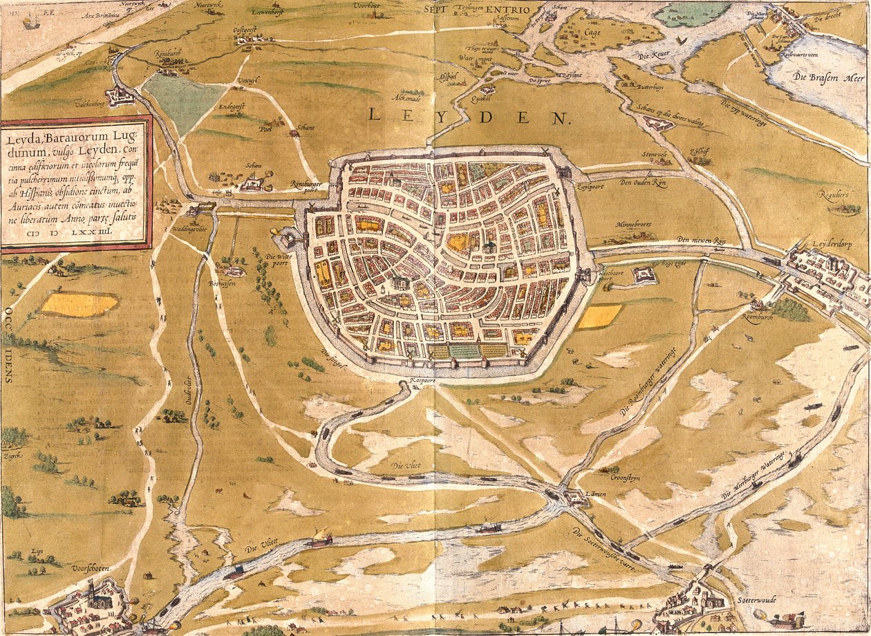 Plan de Leyde, Pays-Bas - Franz Hogenberg