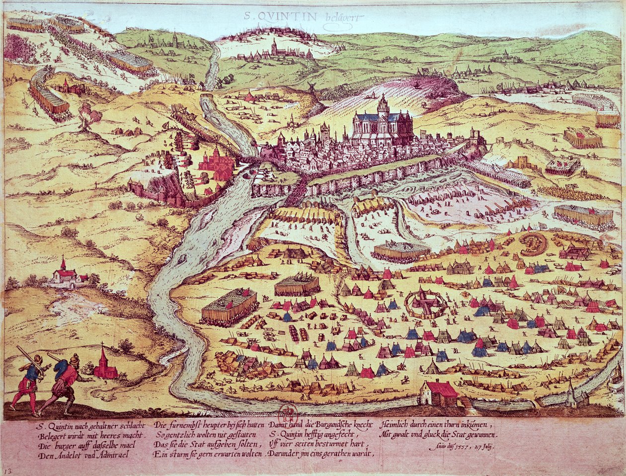 Le Siège de Saint-Quentin, 27 juillet 1557 - Franz Hogenberg