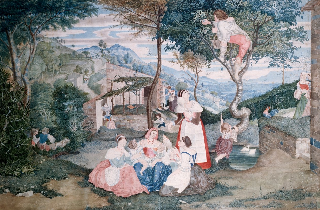German : Italienisches Landleben Italian country life - Franz Horny