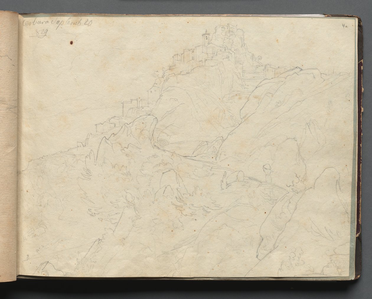 Album avec vues de Rome et des environs, études de paysages, page 04a : Cervera - Franz Johann Heinrich Nadorp