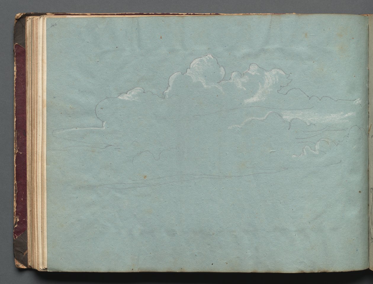Album avec des vues de Rome et des environs, études de paysage, page 36b : Étude de nuages - Franz Johann Heinrich Nadorp