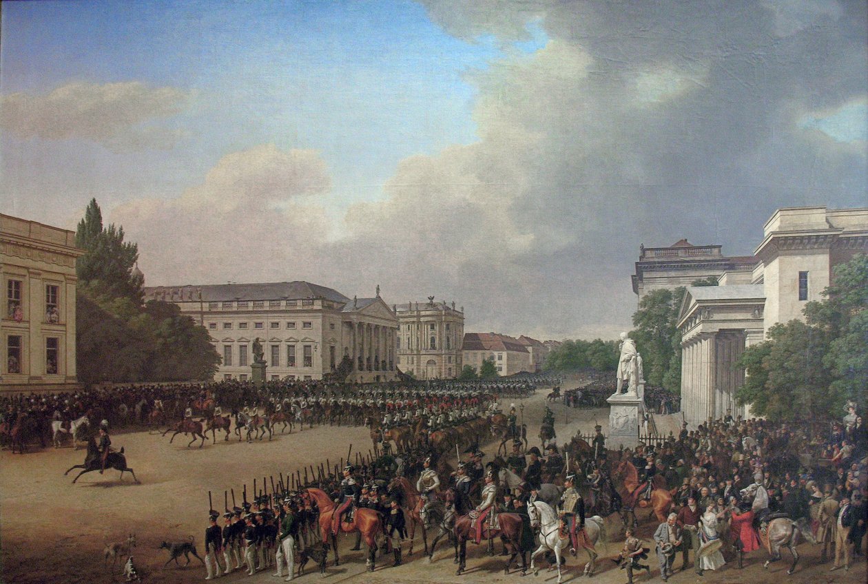 French : Parade sur la place de l