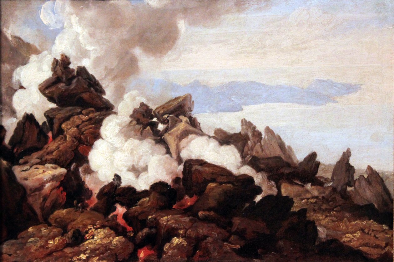 Le cratère du Vésuve - Franz Ludwig Catel