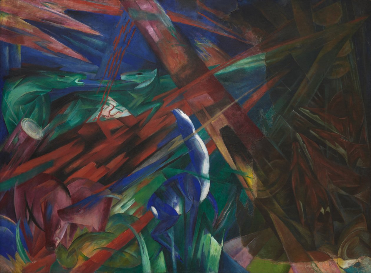 Destinées animales Les arbres montraient leurs anneaux, les animaux leurs veines, 1913 - Franz Marc