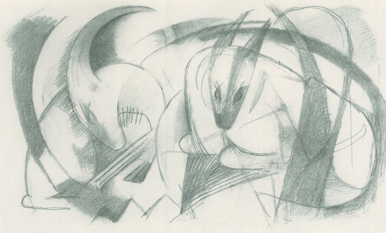 Franz Marc - Carnet de croquis pris sur le vif - Feuille 13 - Franz Marc