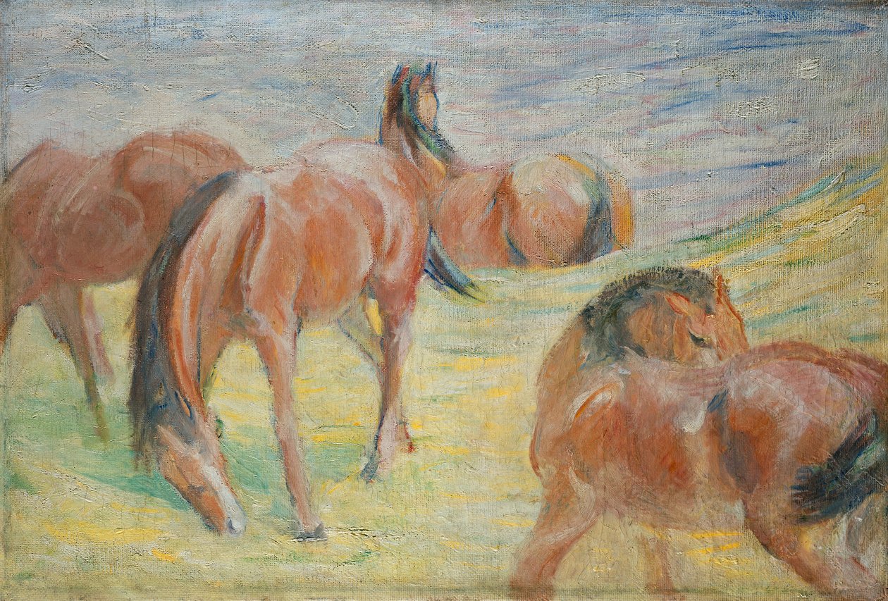 Chevaux au pâturage I - Franz Marc