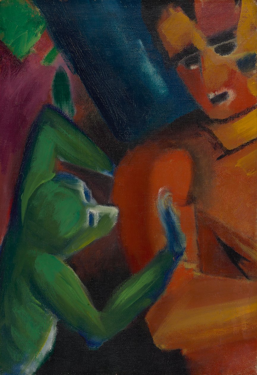 Petit singe et homme - Franz Marc