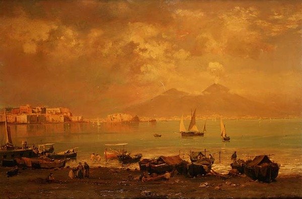La baie de Naples - Franz Richard Unterberger
