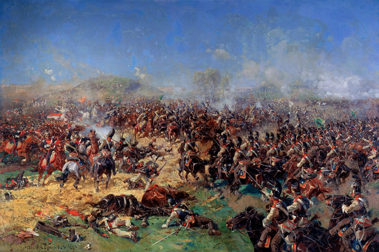 La bataille de Borodino le 26 août 1812. Troisième attaque française, 1913 - Franz Roubaud