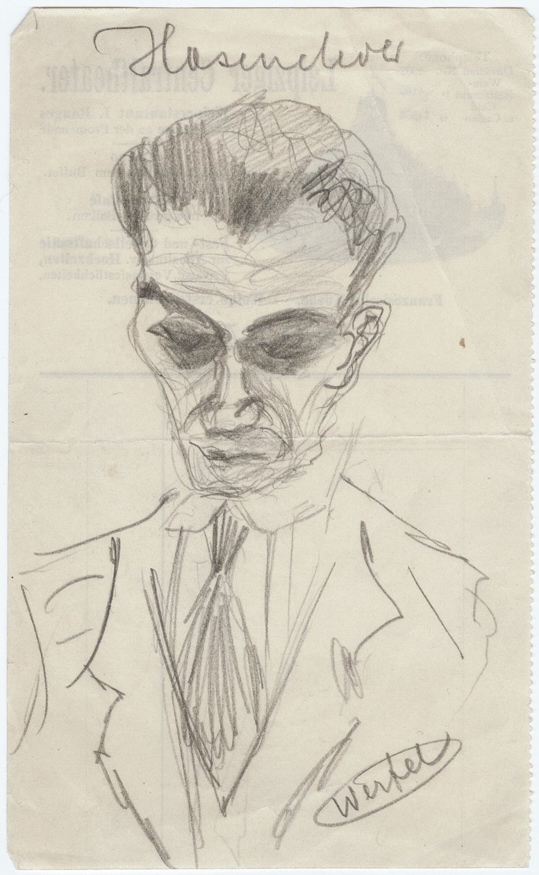 Portrait de Walter Hasenclever 1890-1940, début des années 1930 - Franz Werfel