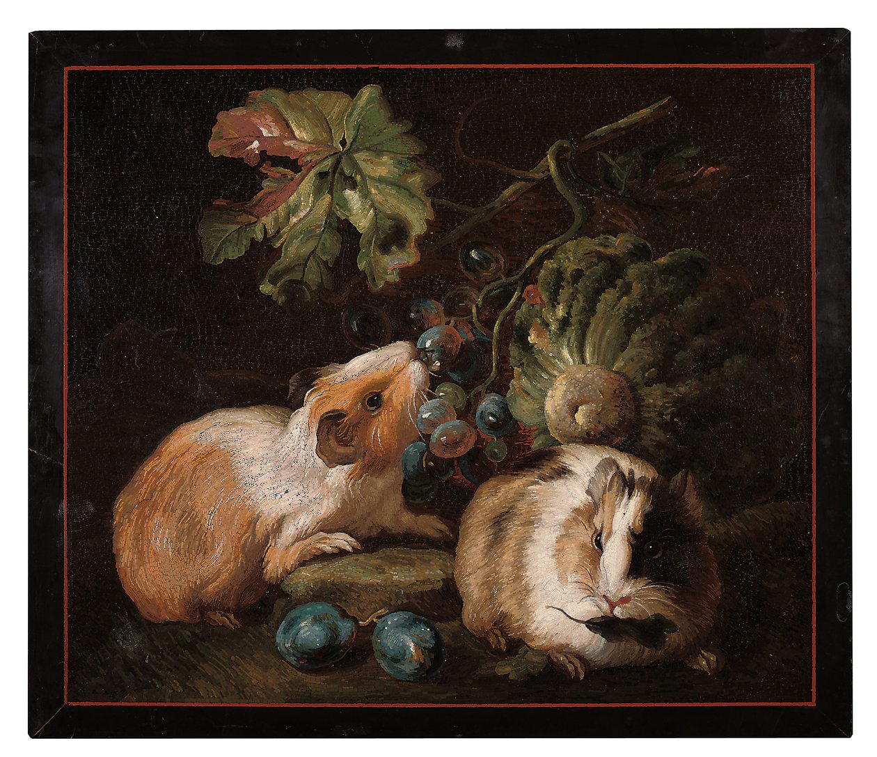 Panneau micromosaïque romain représentant deux cochons d