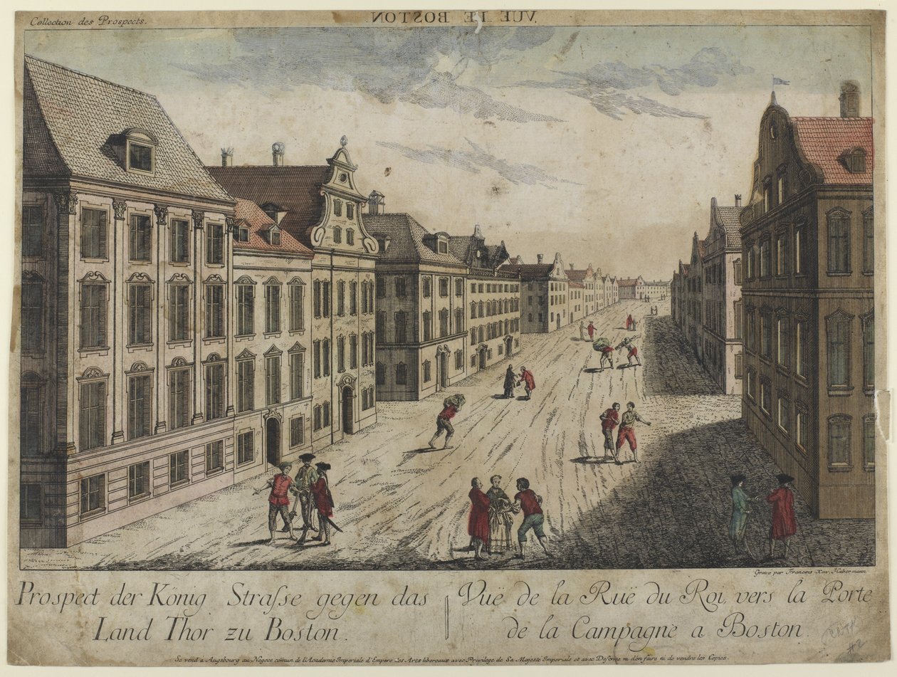 Vue de la Rue du Roi--Boston (1776) - Franz Xaver Habermann