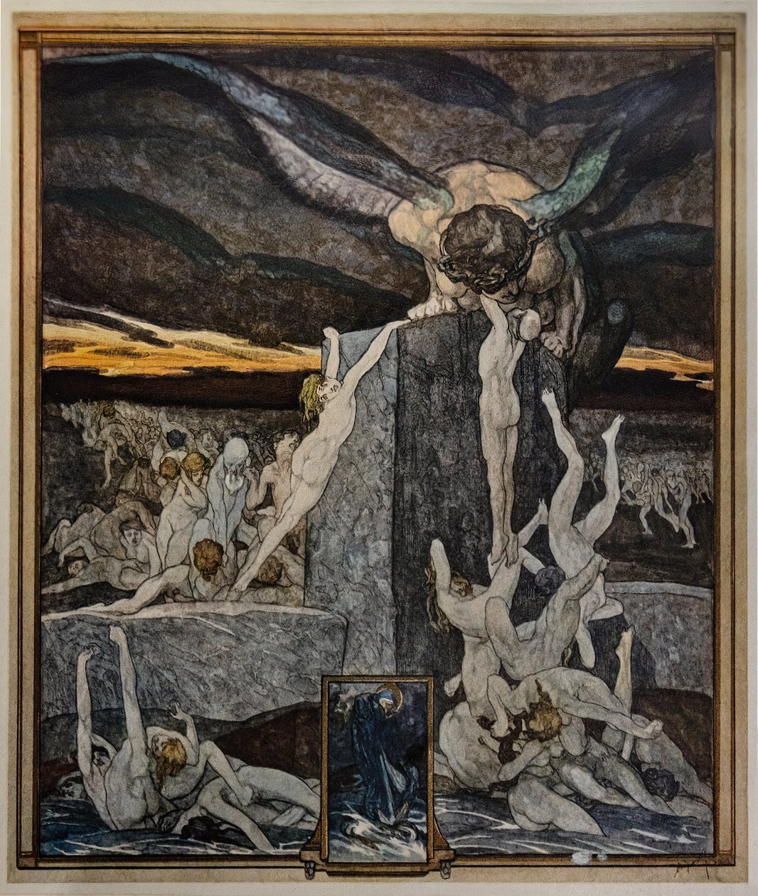Les Simoniaques, Enfer, chant XIX - Franz von Bayros (1866-1924)