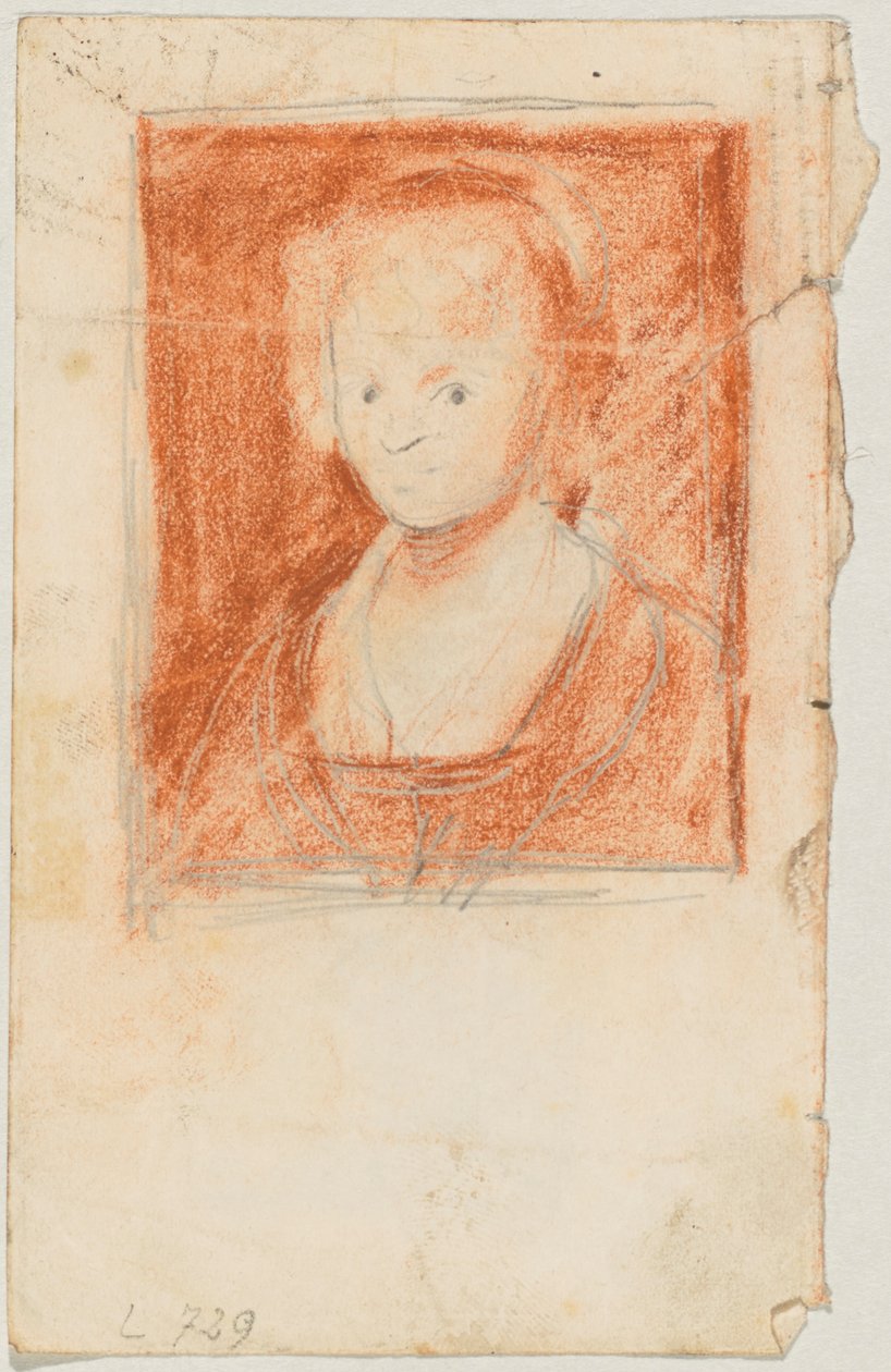 Brustbild eines jungen Mädchens; vermutlich nach Rubens - Franz von Lenbach