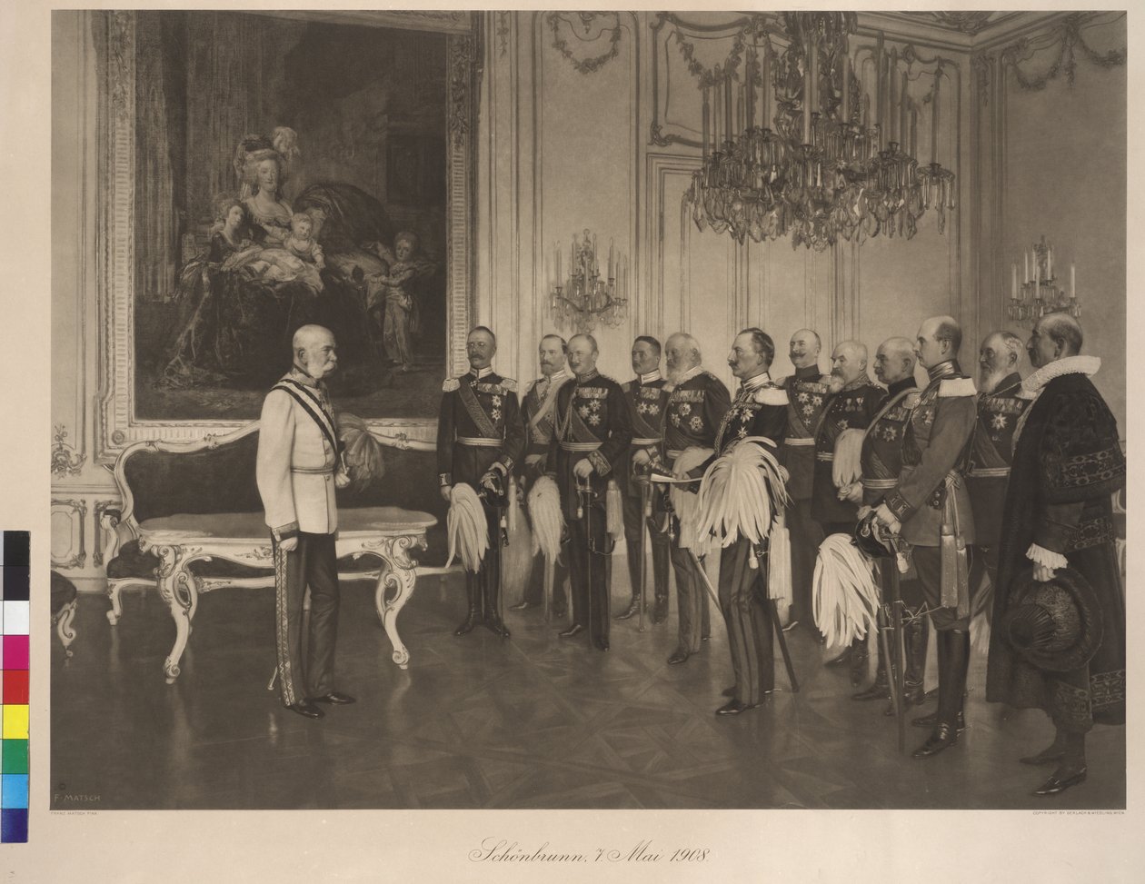 Visite du prince allemand des fédérations le 8 mai 1908 au château de Schoenbrunn - Franz von Matsch