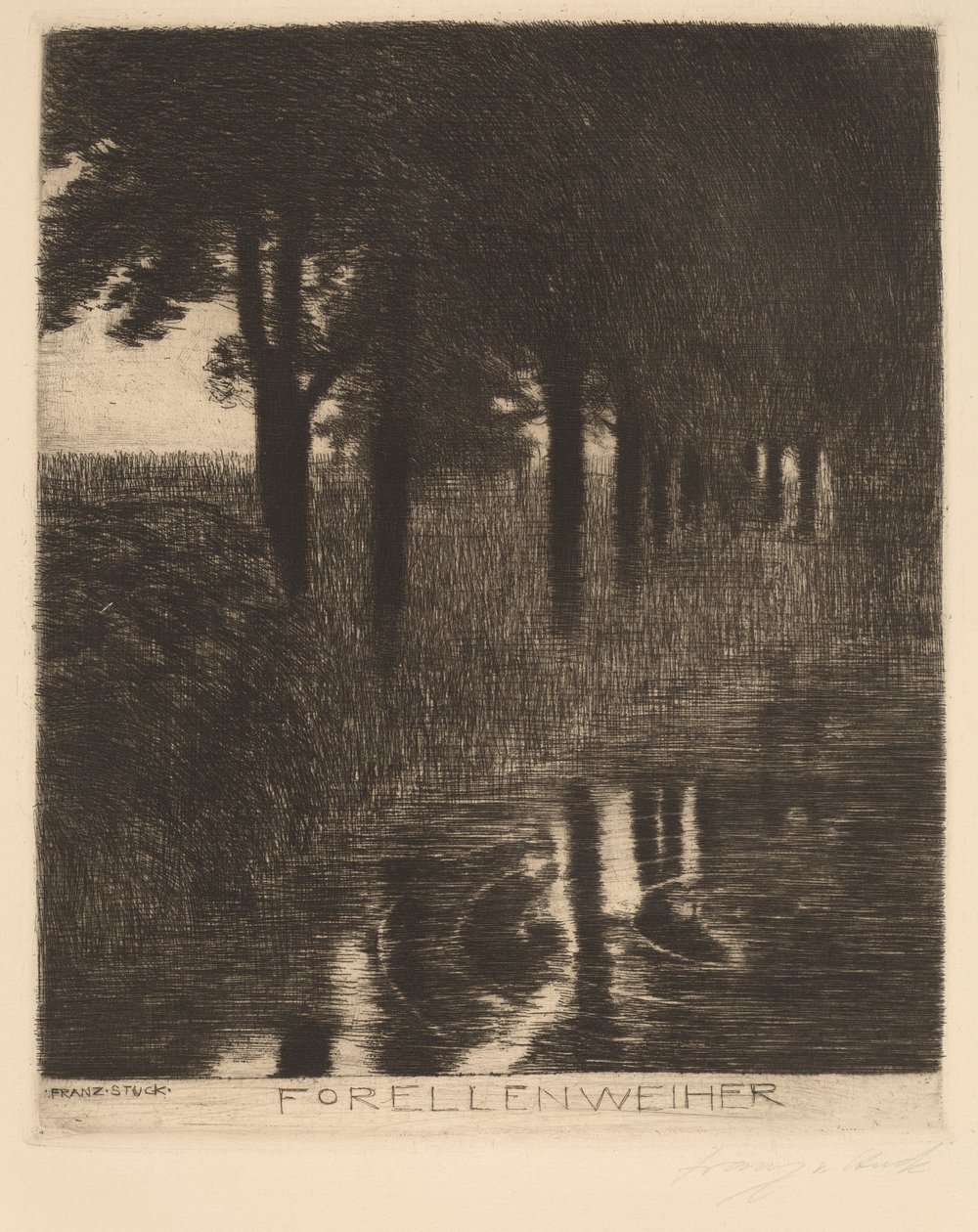 Étang à truites - Franz von Stuck