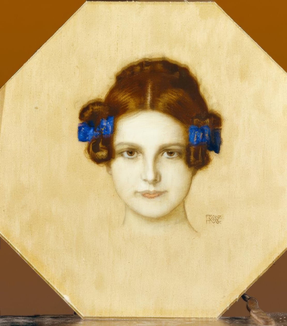 Franz von Stuck, Mary avec des rubans bleus - Franz von Stuck