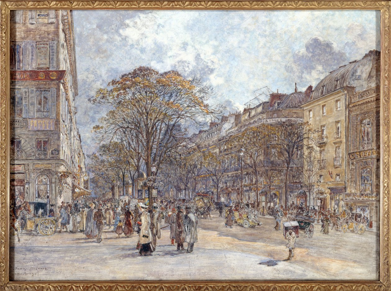 French: Le boulevard des Italiens, aspect du matin - Frederic Anatole Houbron