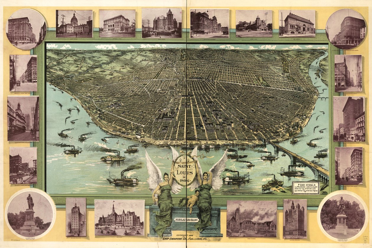 Saint Louis en 1896 - Fred; Fred Graf Engraving Co. Graf